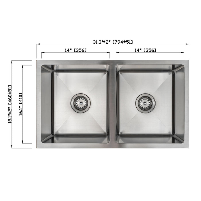 E-5050 Double Even (50/50) Stainless Steel Kitchen Sink